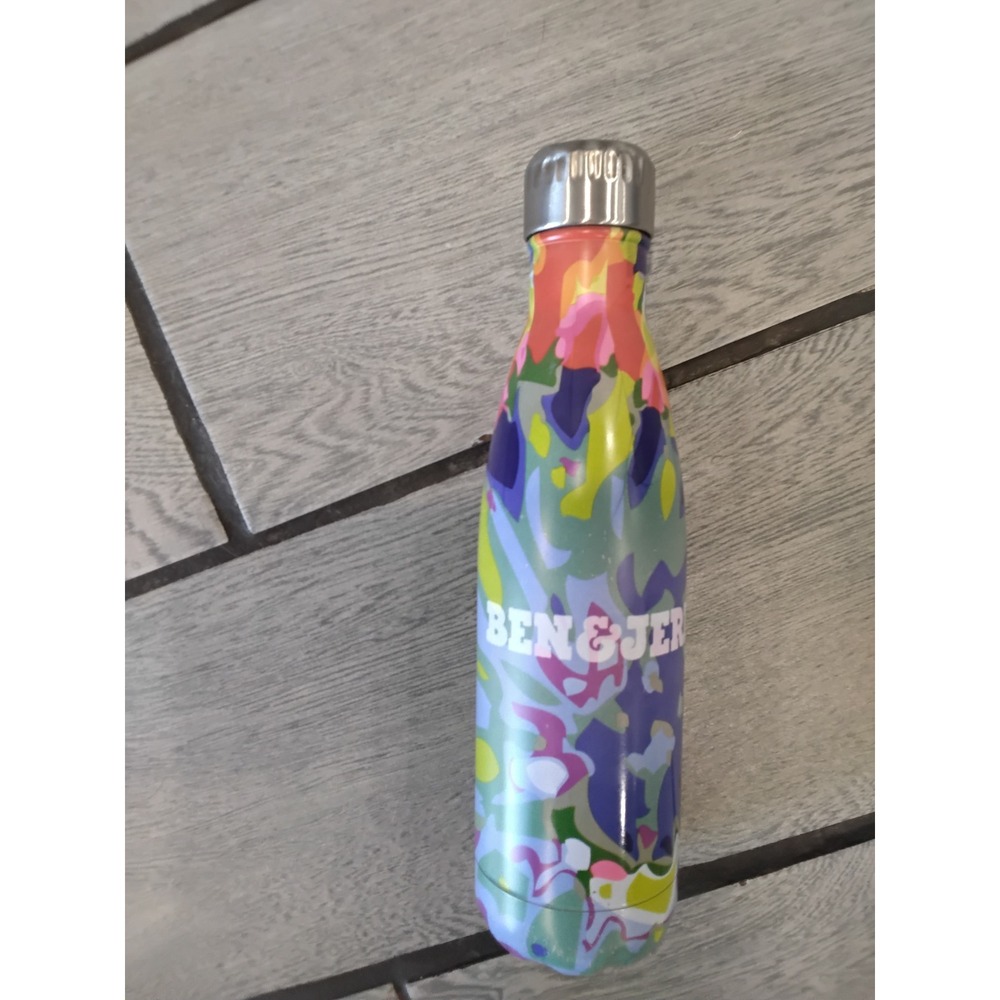 Ben & Jerry's Stainless Steel Insulated Water Bottle Tie Dye 2017 Canteen
